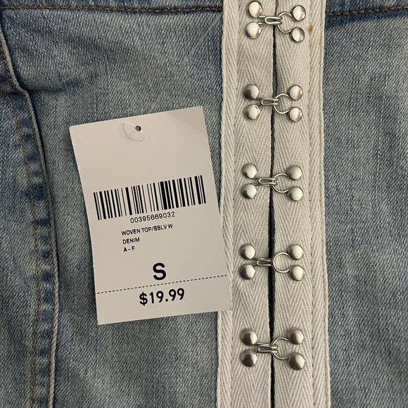 forever 21 | denim top | size small - Picture 2 of 3